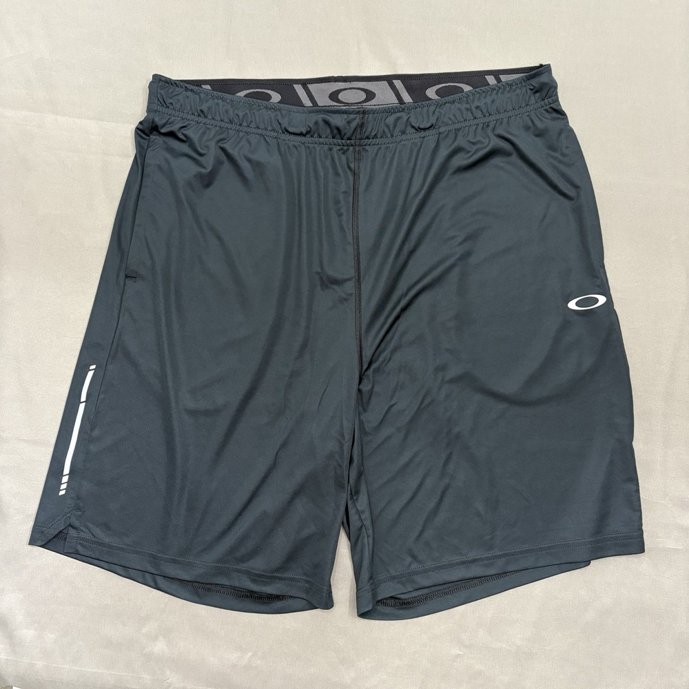 Oakley Mens Black Athletic Hydrolix Drawstring Shorts Men's Stretchy Pockets 2XL